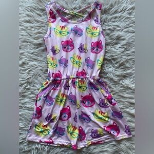 Adorable girls cat / kitty romper size 12.  Ultra soft and has pockets!
